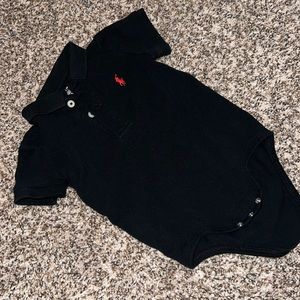 Ralph Lauren Cotton Mesh Polo Bodysuit